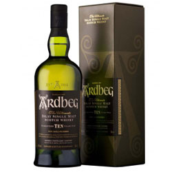 Whisky Ardbeg bouteille 10 ans - Sous étui - 70 cl